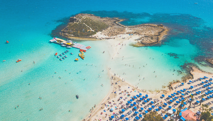 Cyprus blue lagoon beach